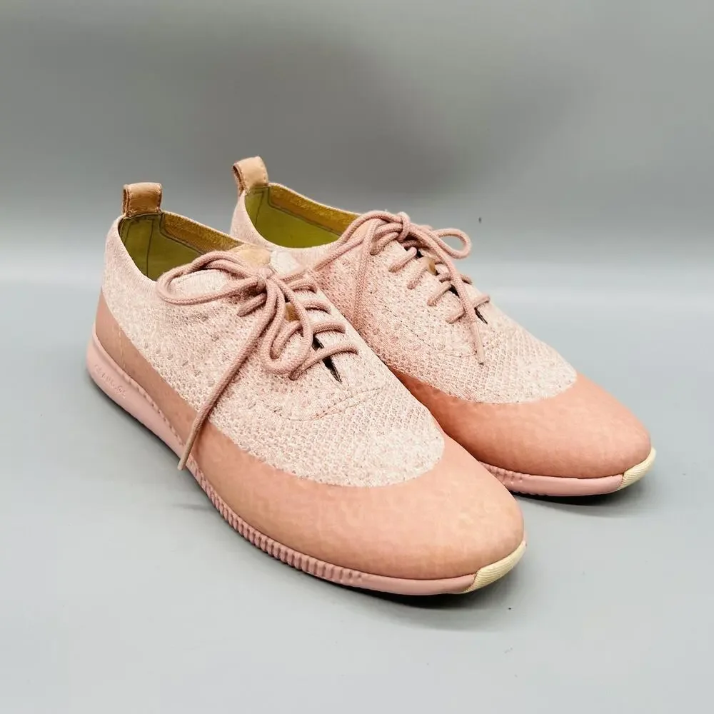 Cole Haan Shoes Womens 8 Pink Knit 2.ZEROGRAND Low Top Sneakers Comfort Casual
